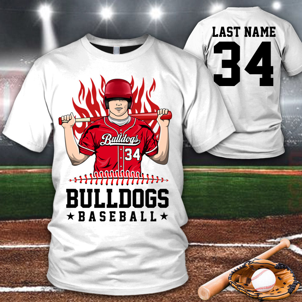 Personalized Shirt Team Name Spirit Name Baseball All Over Print Shirt For Baseball Son Mom Dad Family Game Day Shirt H2511 Do99