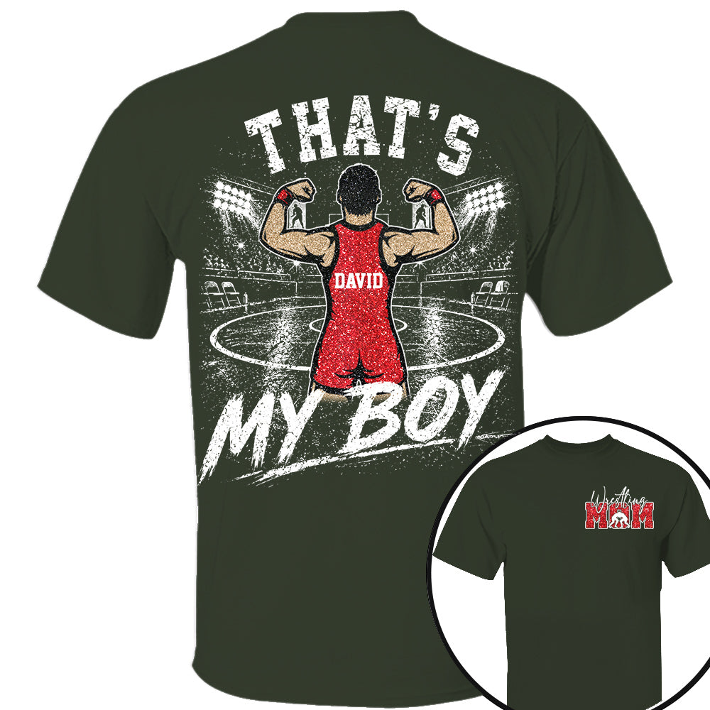 Personalized Wrestling Mom Shirt, Custom That's My Boys T-Shirt, Team Name & Player Number Tee, Wrestling Season Gift NA02 Nh00