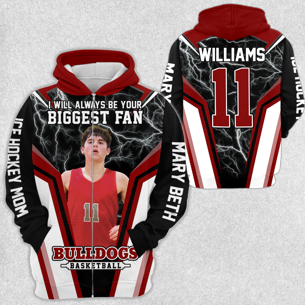 I Will Always Be Your Biggest Fan Vr3 Personalized All Over Print Shirt For Basketball Mom Grandma Sport Family