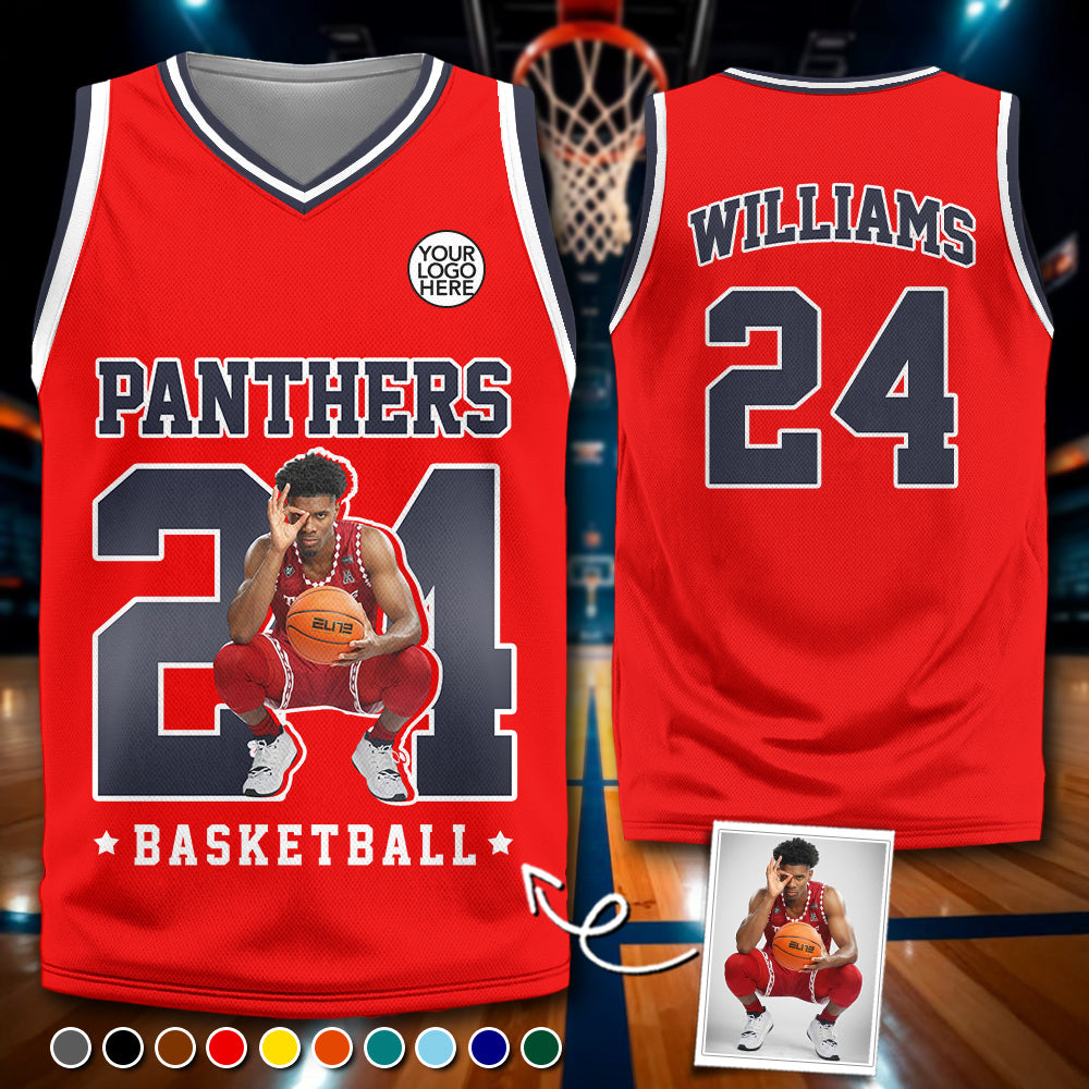 Personalized Jersey Basketball Custom Photo Football Game Day Gift For Basketball Lovers - Perfect Gift For Basketball Player Tu24