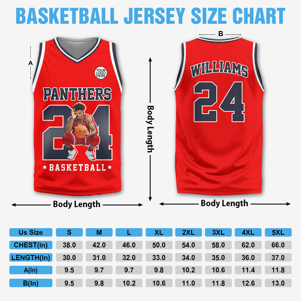 Personalized Jersey Basketball Custom Photo Football Game Day Gift For Basketball Lovers - Perfect Gift For Basketball Player Tu24