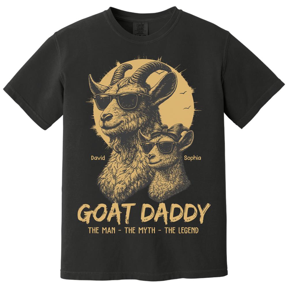 Personalized Goat Daddy Shirt, Funny Father's Day Gift For Dad L0411 Hv01
