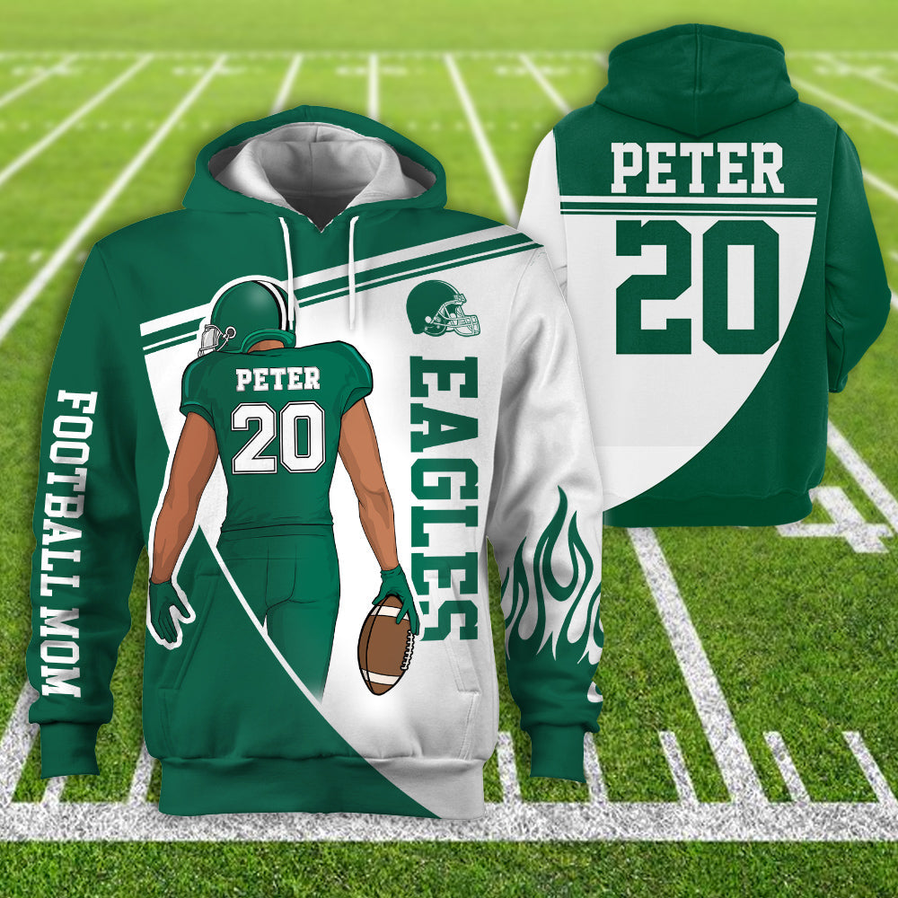 Personalzied American Football American Football Custom Player All Over Print Hoodie Shirt K1702