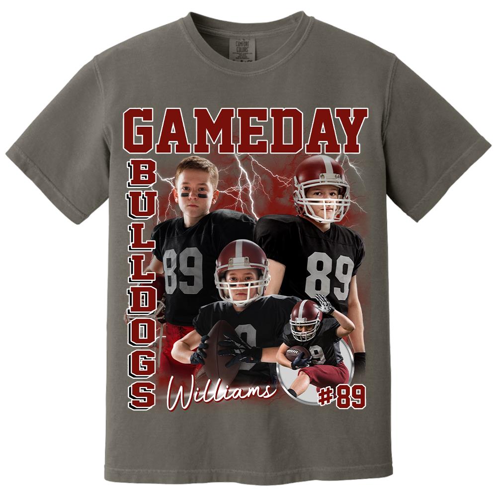 Custom Photo Vintage Graphic 90s T-shirt Football Gameday Shirt Custom Bootleg Rap Tee Tu24 Hv01