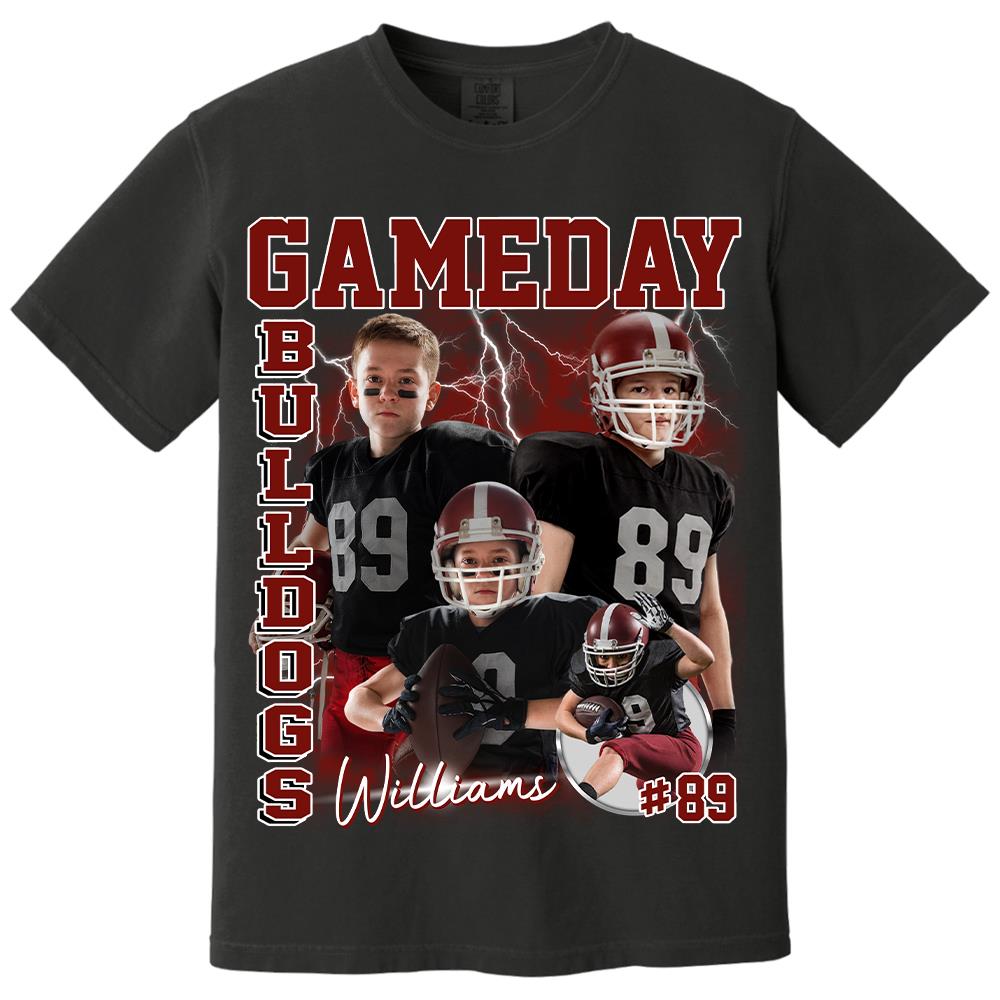 Custom Photo Vintage Graphic 90s T-shirt Football Gameday Shirt Custom Bootleg Rap Tee Tu24 Hv01