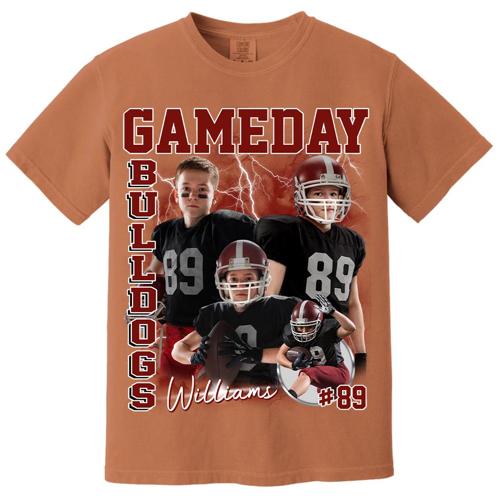 Custom Photo Vintage Graphic 90s T-shirt Football Gameday Shirt Custom Bootleg Rap Tee Tu24 Hv01
