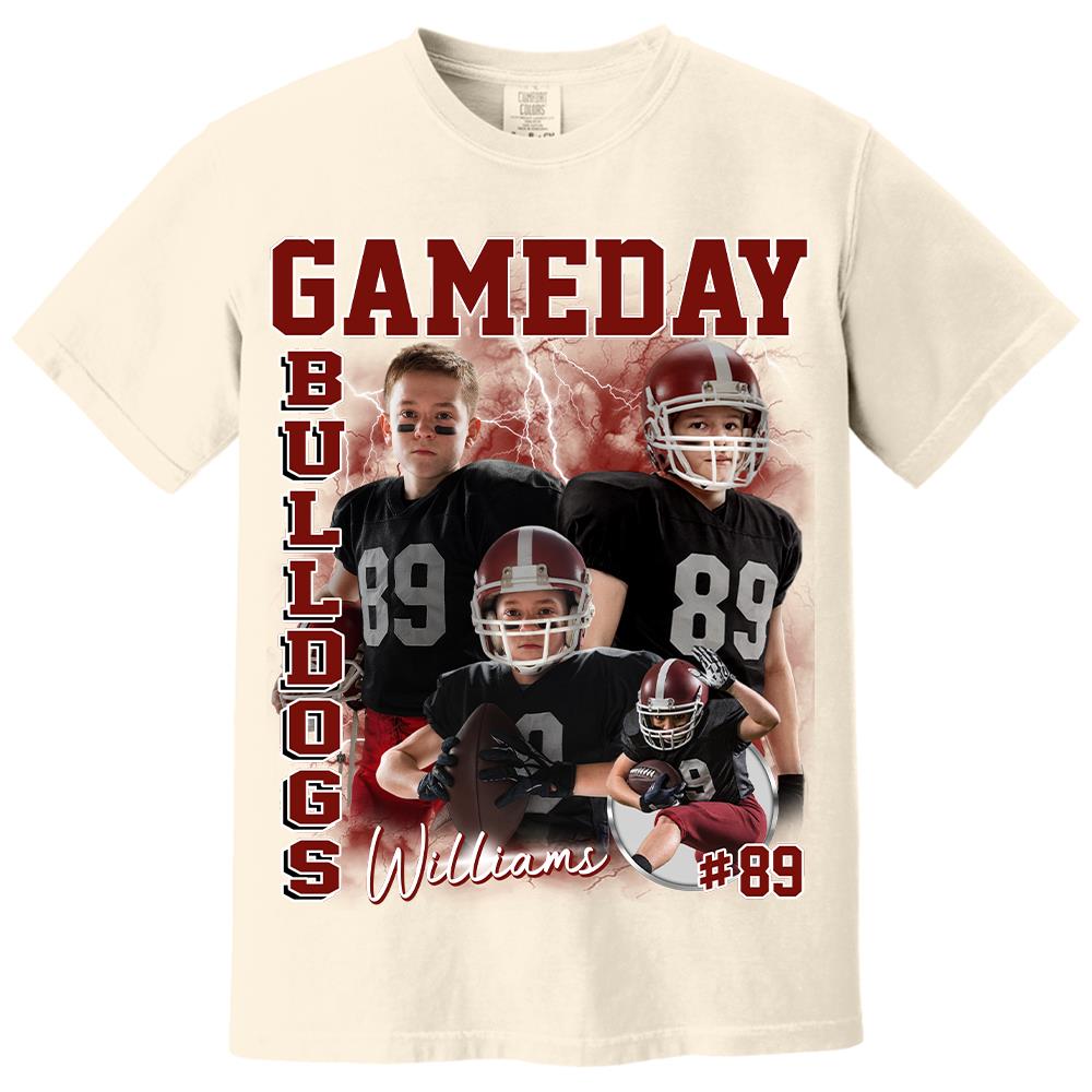 Custom Photo Vintage Graphic 90s T-shirt Football Gameday Shirt Custom Bootleg Rap Tee Tu24 Hv01