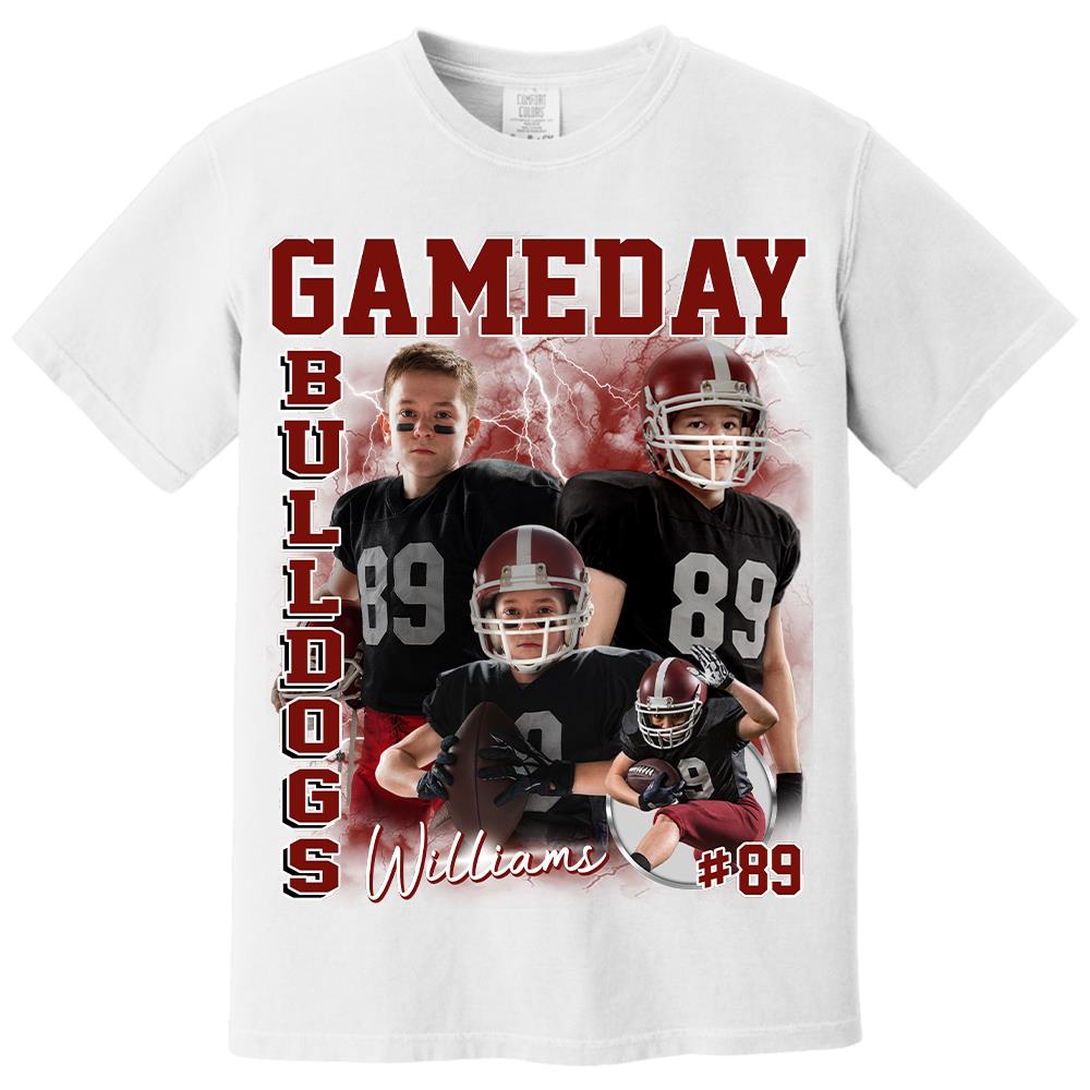 Custom Photo Vintage Graphic 90s T-shirt Football Gameday Shirt Custom Bootleg Rap Tee Tu24 Hv01