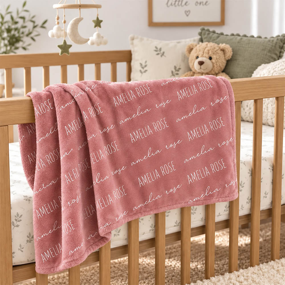 Custom Baby Blanket with Name, Personalized Name Blanket, Newborn Hospital Blanket, Custom Baby Gift, Baby Name Swaddle Pt99