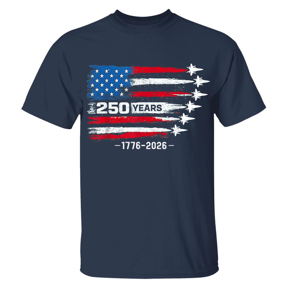 USA 250th Anniversary T-Shirt, America 250 Years 1776-2026 4th of July Tee Hv01