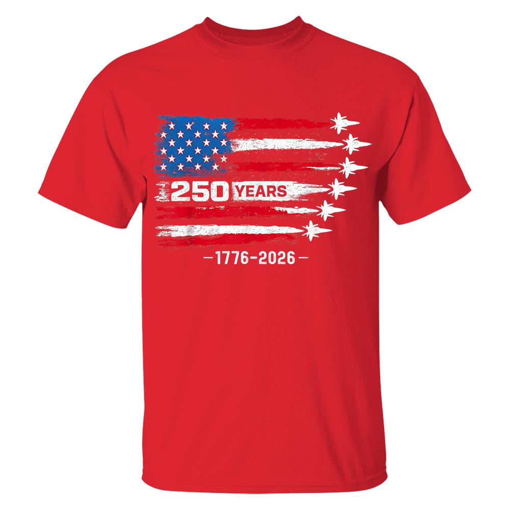 USA 250th Anniversary T-Shirt, America 250 Years 1776-2026 4th of July Tee Hv01
