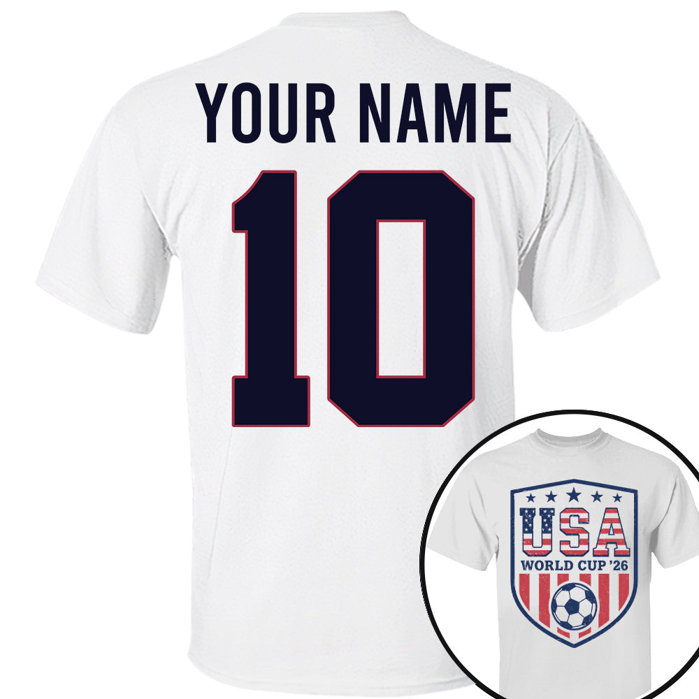 Custom USA Soccer Shirt 2026, Personalized Team Shirt Nh00