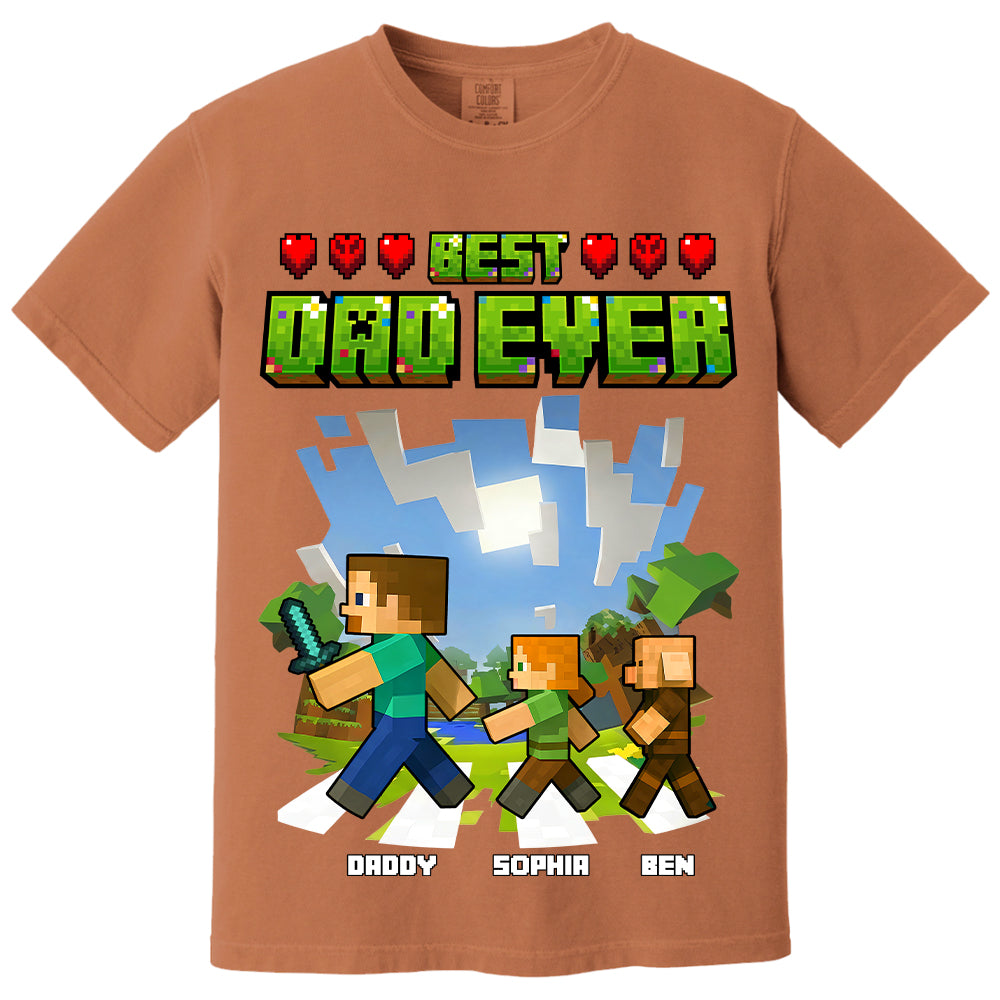 DadCraft Best Dad Ever, Personalized DadCraft Shirt With Kids Name, Gifts For Dad, For Father's Day MI209 VH01