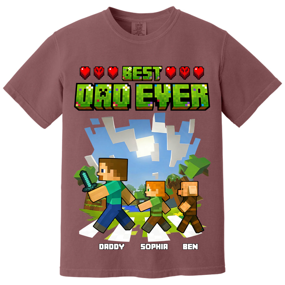 DadCraft Best Dad Ever, Personalized DadCraft Shirt With Kids Name, Gifts For Dad, For Father's Day MI209 VH01