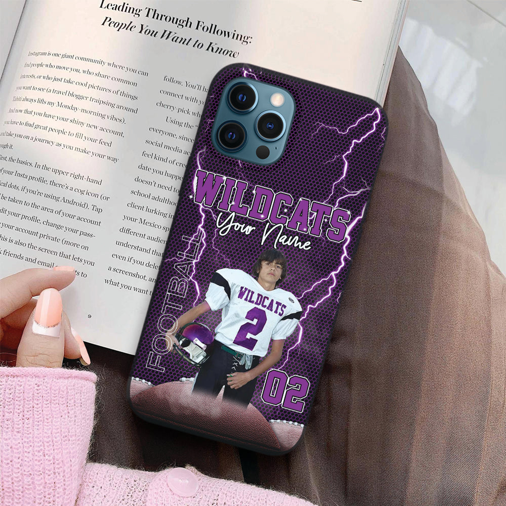 Custom Photo Name Number Player Phone Case Gift For Football Football Lovers K1702