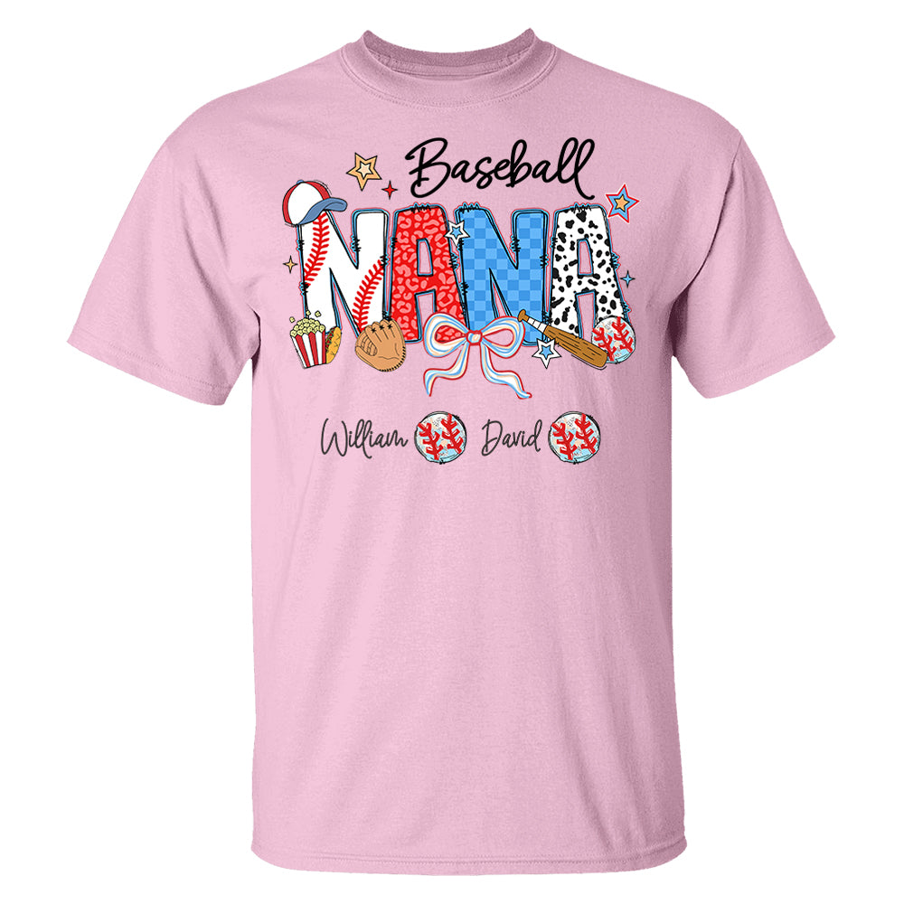 Baseball Mama - Personalized Shirt Gift For Grandma Pt99