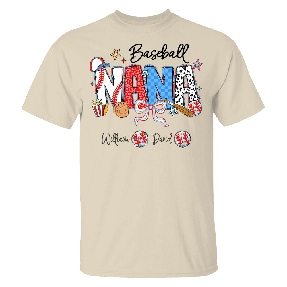 Baseball Mama - Personalized Shirt Gift For Grandma Pt99