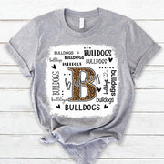 Personalized Bulldogs Leopard Custom Name T-Shirt Teacher Appreciation Gift Ph99 Nh00