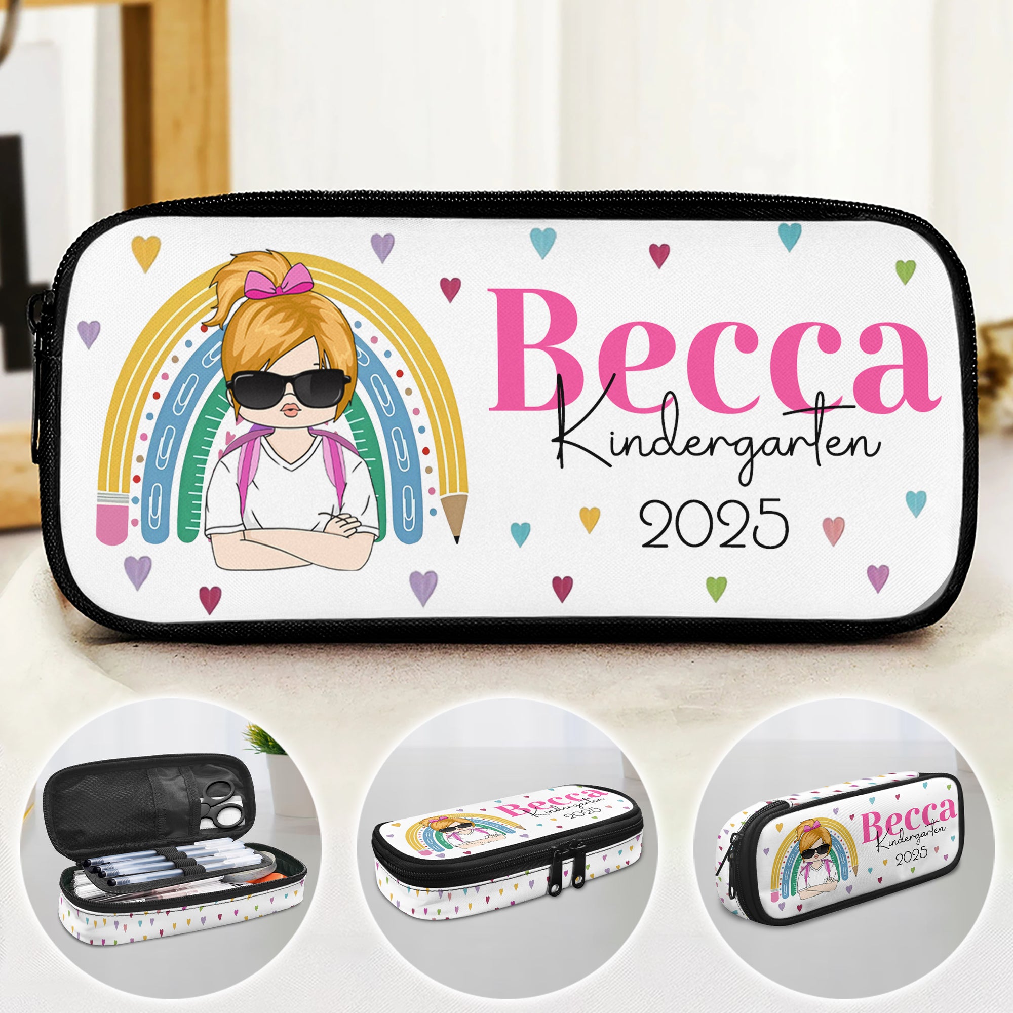 Back To School Personalized Kindergarten Pencil Case Tu24 Hv01