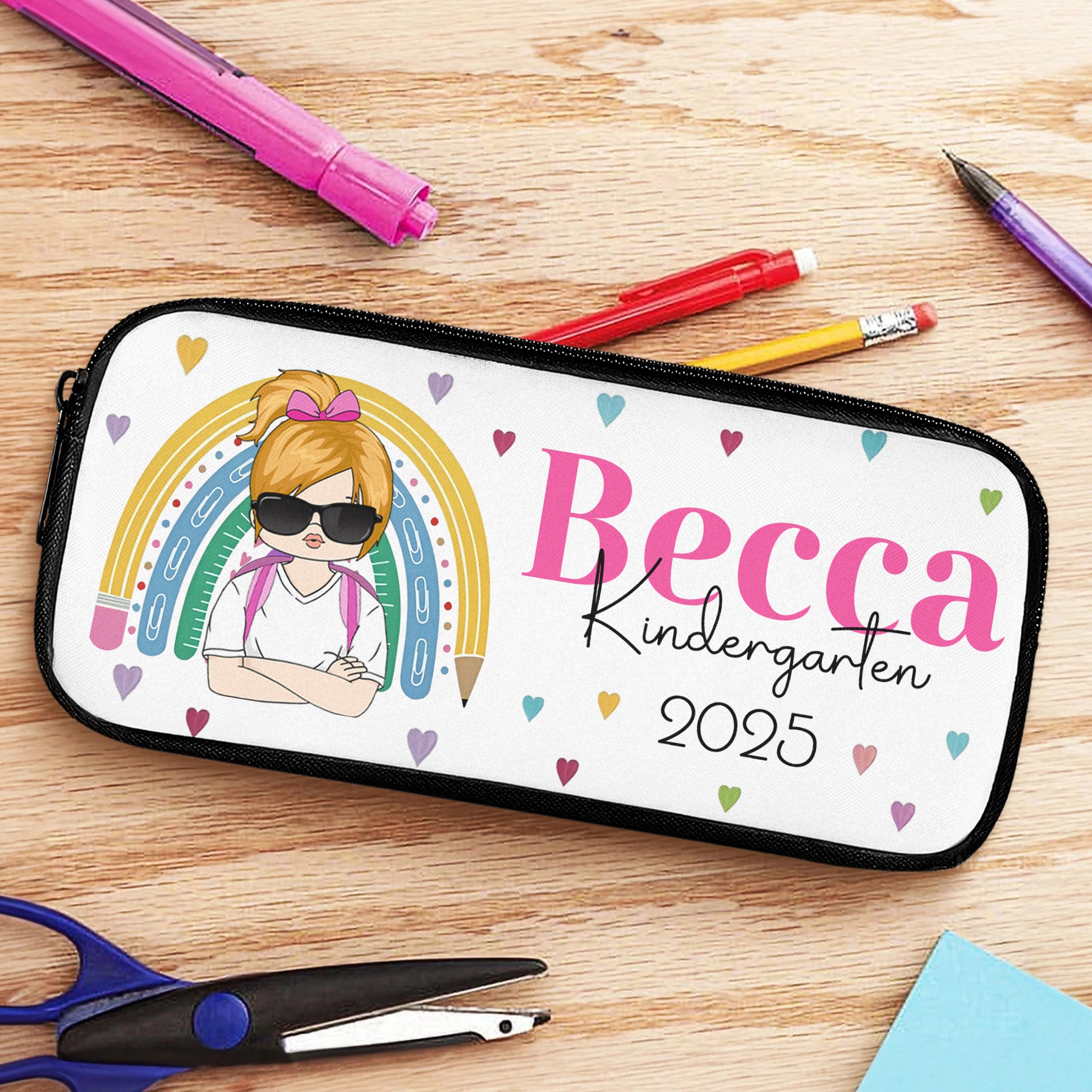 Back To School Personalized Kindergarten Pencil Case Tu24 Hv01