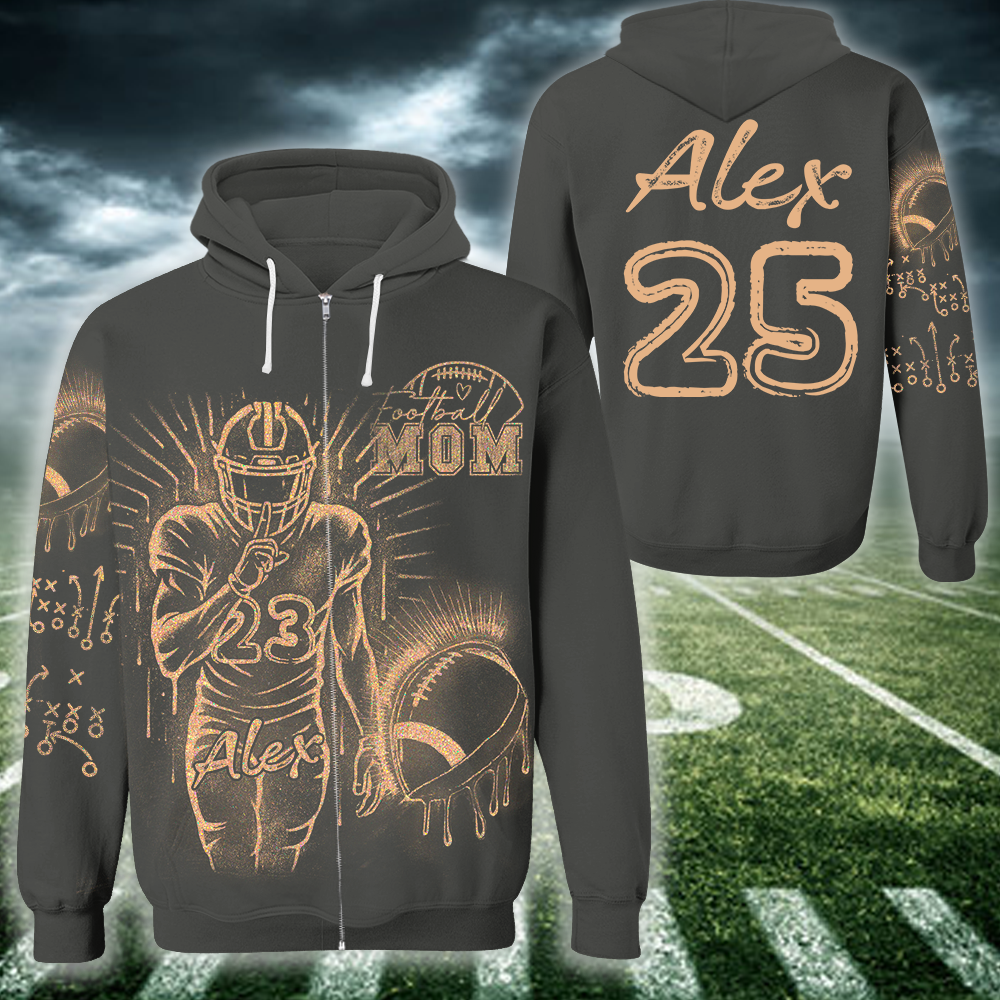 Personalized Bleach Style Football Shirt For Football Mom