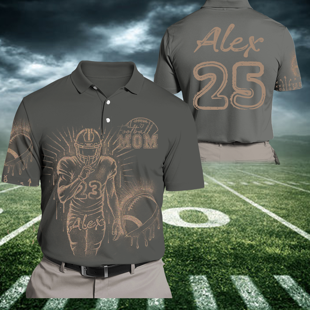 Personalized Bleach Style Football Shirt For Football Mom