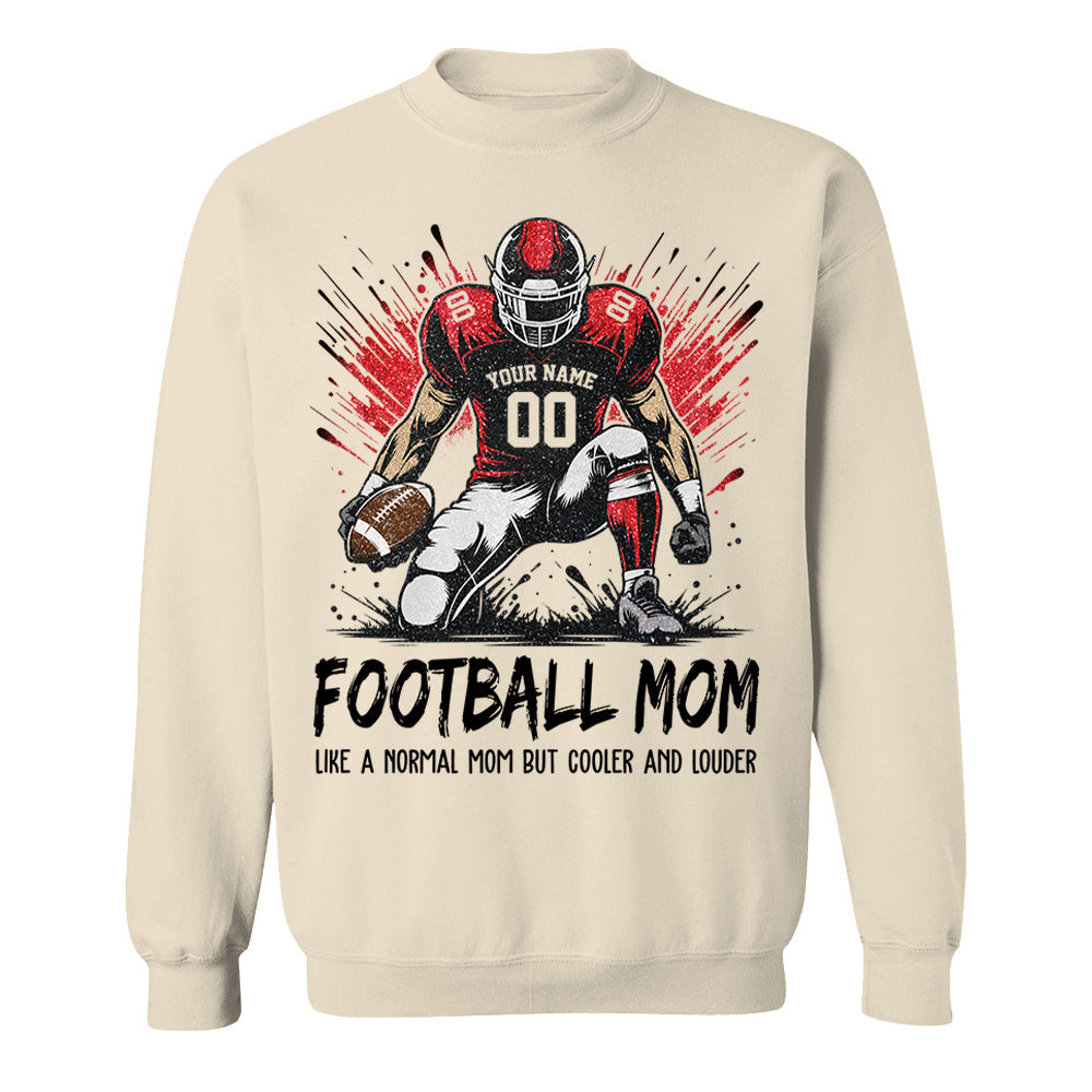 Personalized Football Mom Shirt Like A Normal Mom But Cooler And Louder Gift For Sport Family T1807 Pt99 