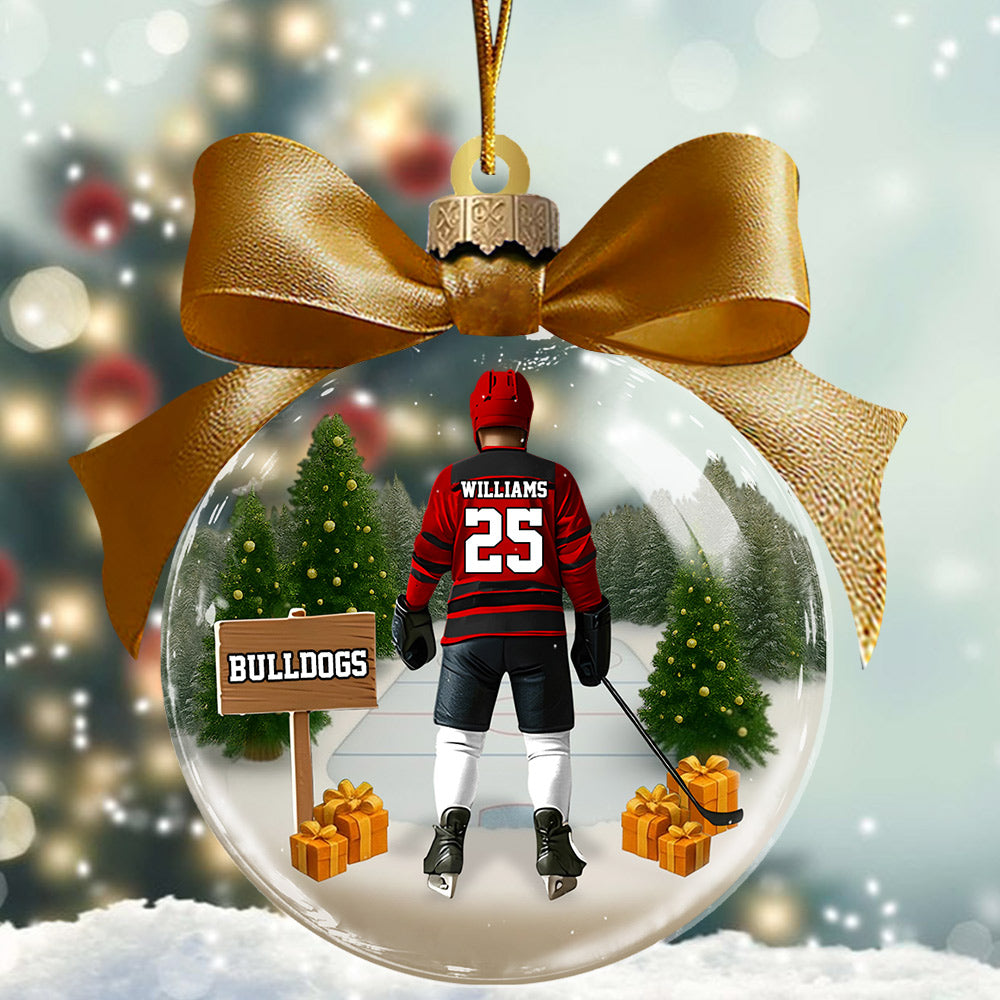 Hockey Player - Personalized Christmas Acrylic Ornament Gift For Hockey Lovers Tu24 Li29