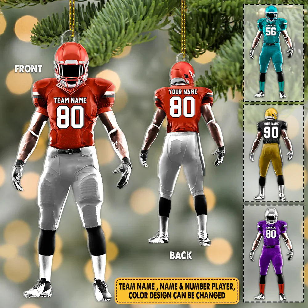 Luxury Ornament American Football Personalized Ornament Gift For Football Player Football Lovers K1702