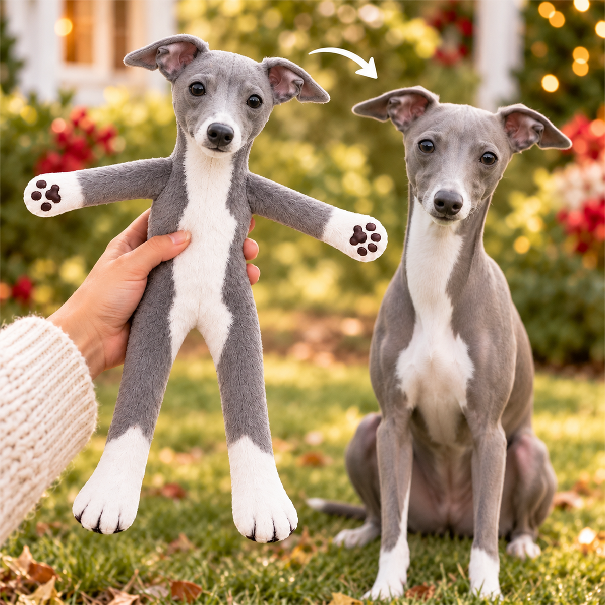 Personalized Greyhound Photo Pet Squishy Toy Poseable Plush Doll, Funny Gift For Dog Mom, Dad, Pet Lover T1807 T24 TL06
