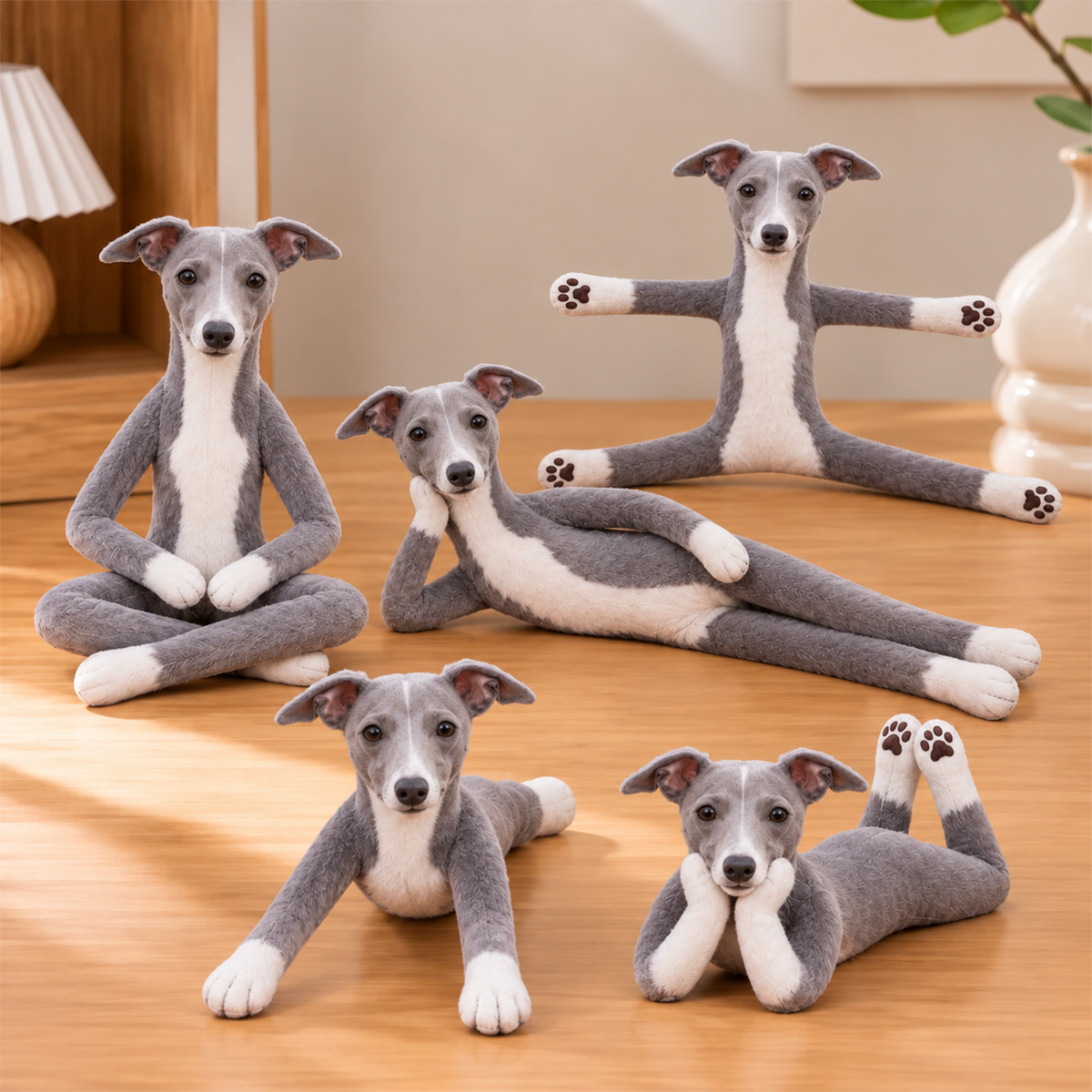 Personalized Greyhound Photo Pet Squishy Toy Poseable Plush Doll, Funny Gift For Dog Mom, Dad, Pet Lover T1807 T24 TL06