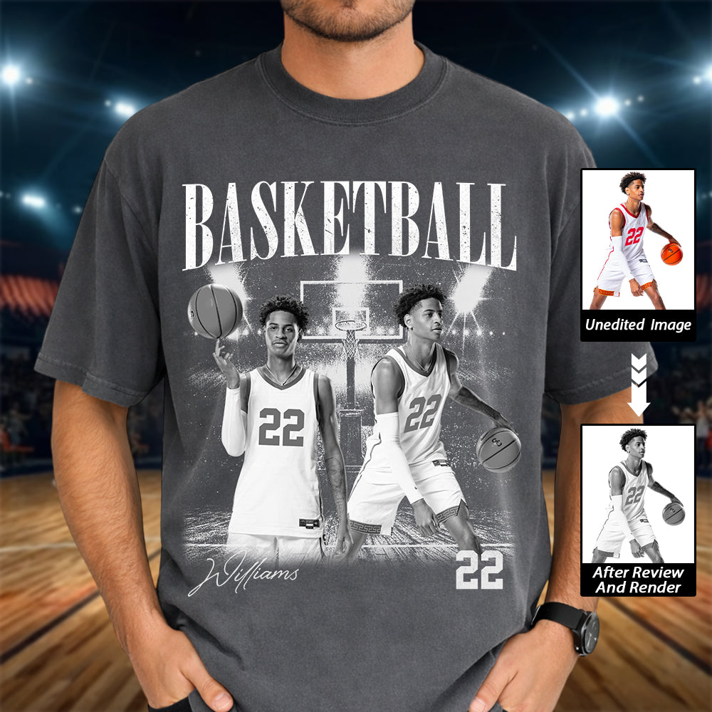 Basketball Gameday Vintage Shirt, Washed Tee Retro Bootleg Shirt For Basketball Players Tu24 Hv01