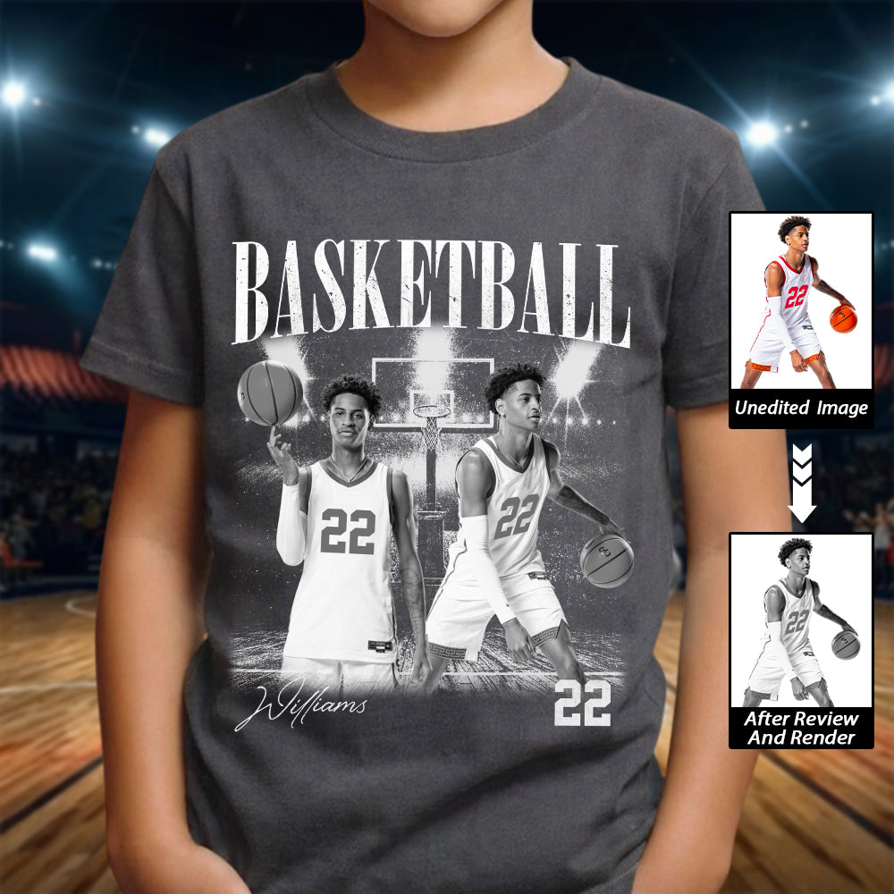 Basketball Gameday Vintage Shirt, Washed Tee Retro Bootleg Shirt For Basketball Players Tu24 Hv01