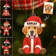 Ornament Christmas Custom Face For Pet Loves Funny - Personalized Acrylic Photo Ornament T1807 Hv01