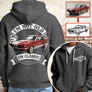 I'm Not Old I'm Classic Mustang Fastback Graphic Personalized Car's Photo Quarter Zip Hoodie Hv01