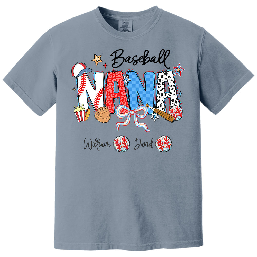 Baseball Mama - Personalized Shirt Gift For Grandma Pt99