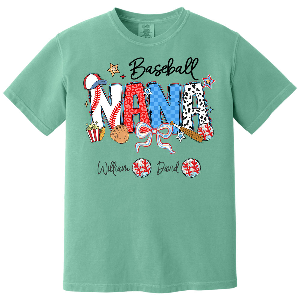 Baseball Mama - Personalized Shirt Gift For Grandma Pt99