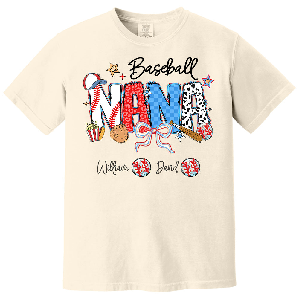 Baseball Mama - Personalized Shirt Gift For Grandma Pt99