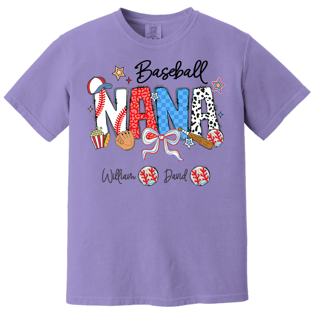 Baseball Mama - Personalized Shirt Gift For Grandma Pt99