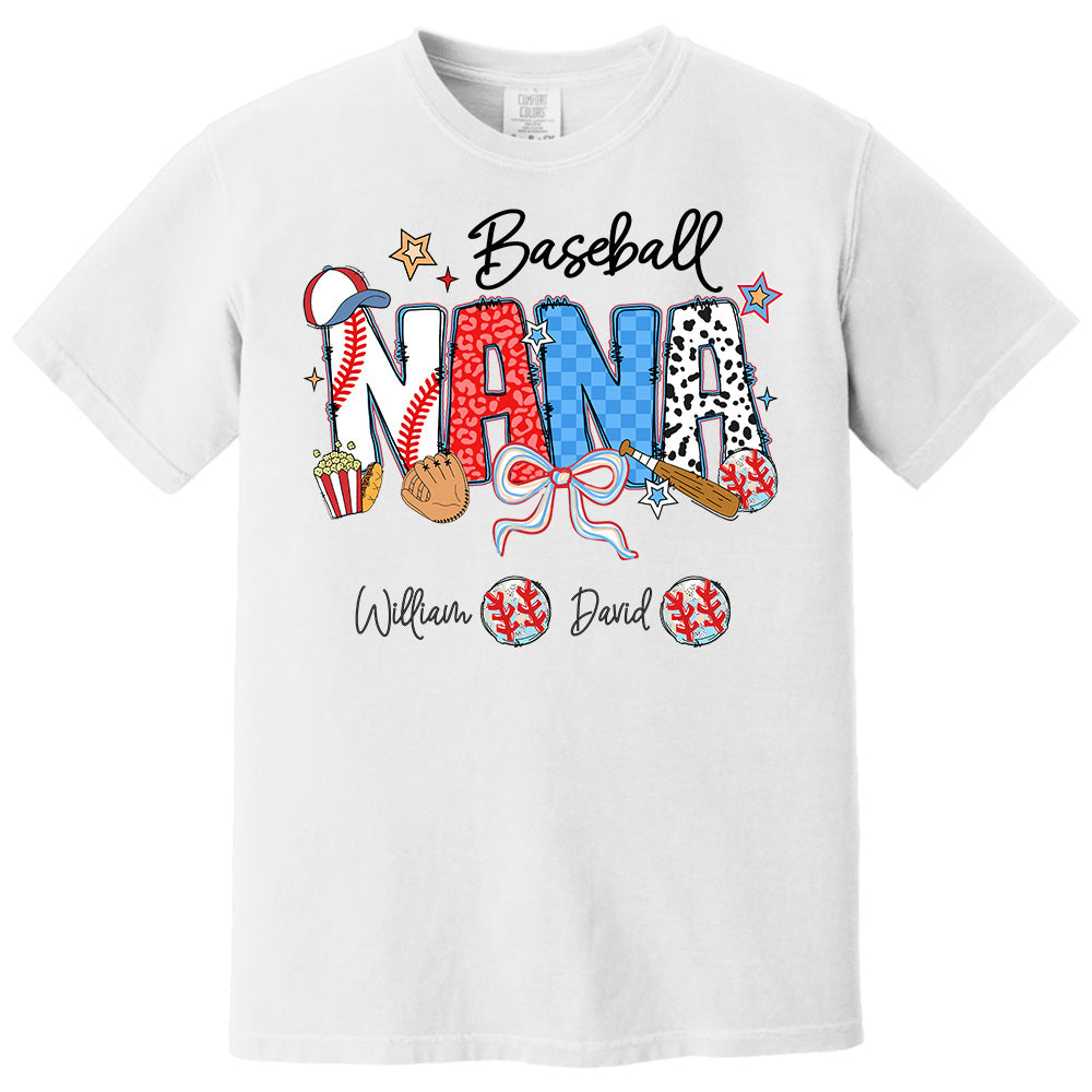 Baseball Mama - Personalized Shirt Gift For Grandma Pt99