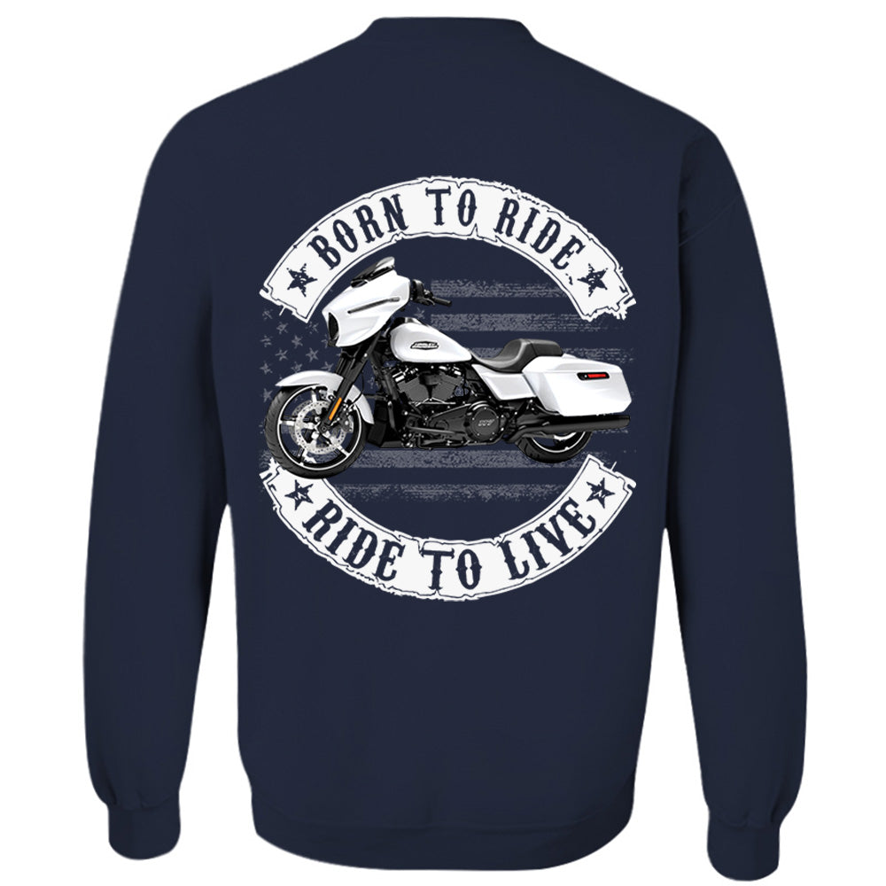 Born To Ride - Ride To Live - Personalized Upload Vehicle Photo For Biker A2110 VH01