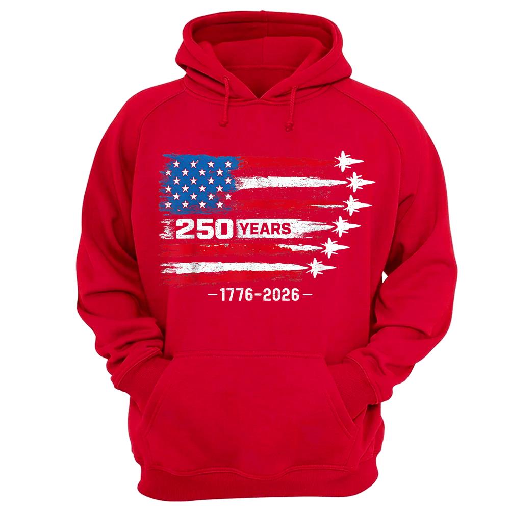 USA 250th Anniversary T-Shirt, America 250 Years 1776-2026 4th of July Tee Hv01