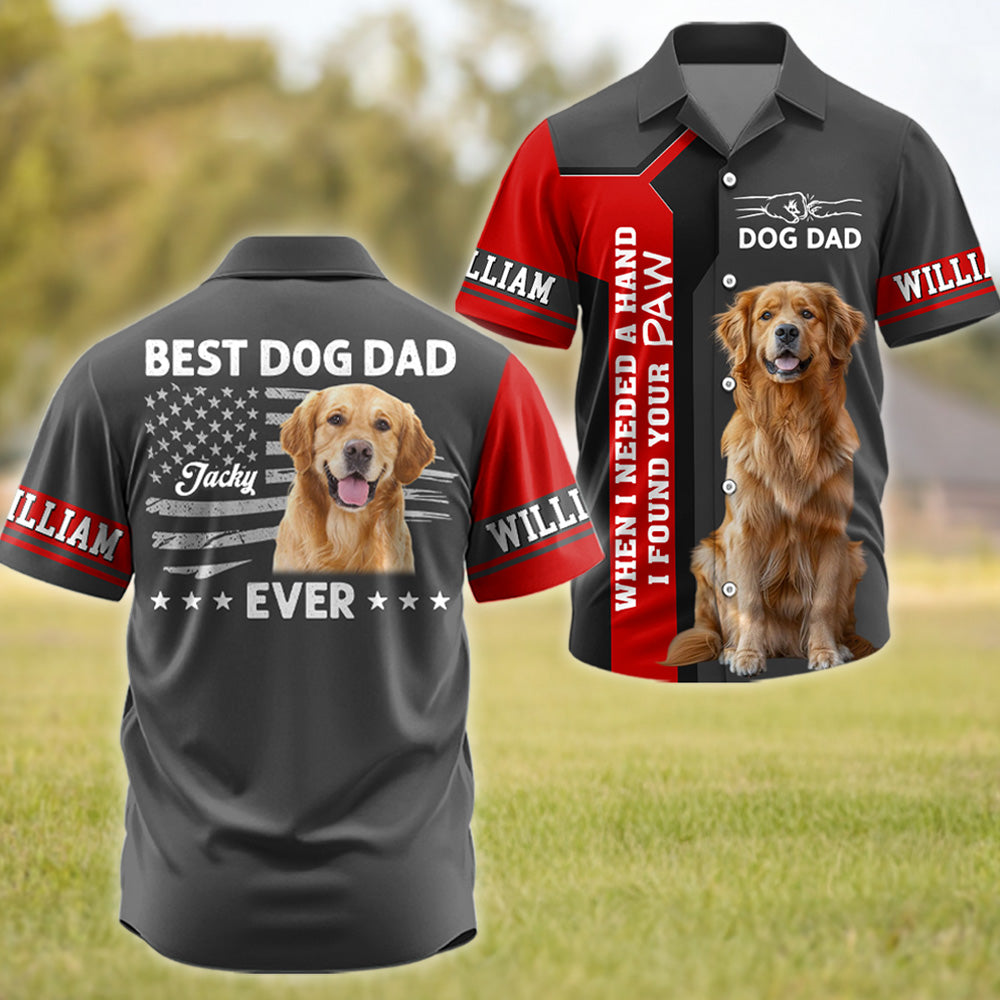 Best Dog Dad Ever - Personalized Hawaiian Shirt - Father's Day Gifts For Dad, Grandpa, Dog Lovers, Dog Dad T1807 T24
