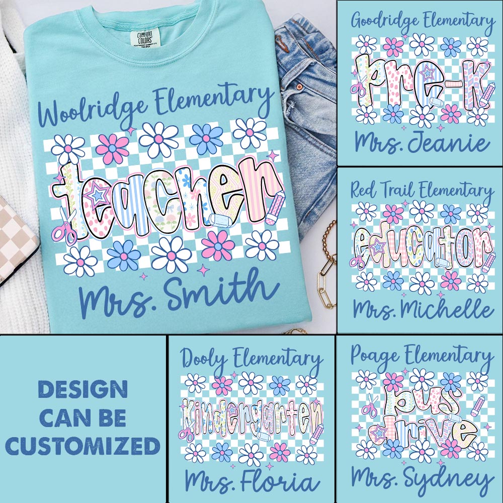 Teacher Back To School, School First Day Personalized Shirt, Appreciation Gift For Teacher Tu24 Pt99