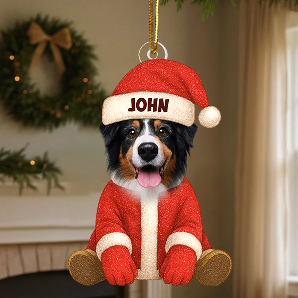Ornament Christmas Custom Face For Pet Loves Funny - Personalized Acrylic Photo Ornament T1807 Hv01