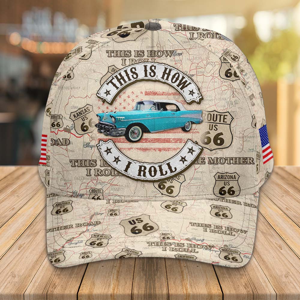 This Is How I Roll - Custom Vehicle Photo Upload Car Route 66  Classic Cap A2110 Pt99
