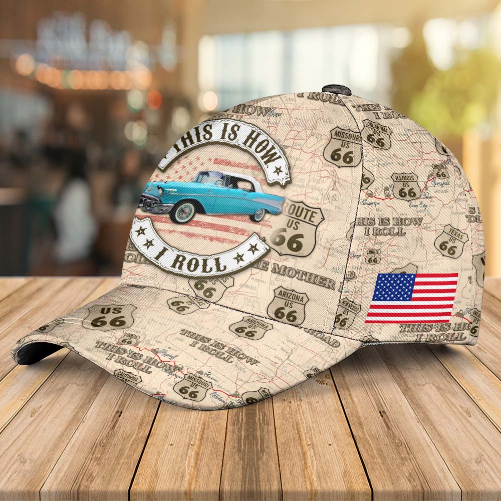 This Is How I Roll - Custom Vehicle Photo Upload Car Route 66  Classic Cap A2110 Pt99