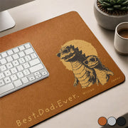 Personalized Best Dad Ever Dadzilla Desk Mat, Father Day Gifts for Dad Funny Papa Tshirt Cool Daddy A2110 PT99