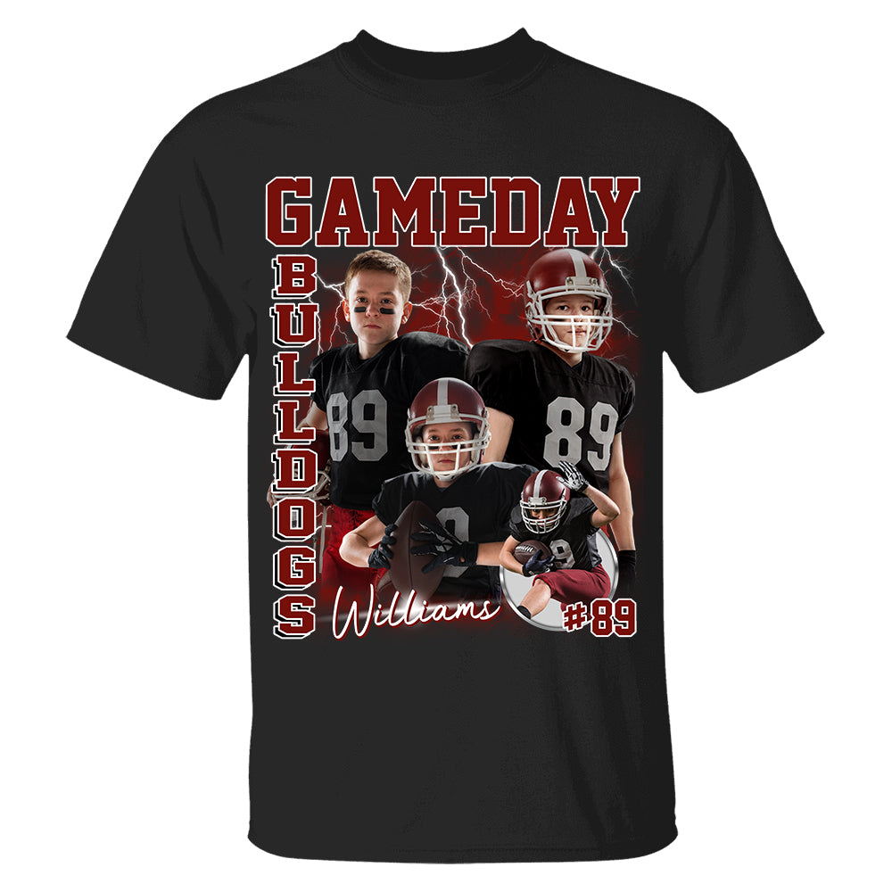 Custom Photo Vintage Graphic 90s T-shirt Football Gameday Shirt Custom Bootleg Rap Tee Tu24 Hv01