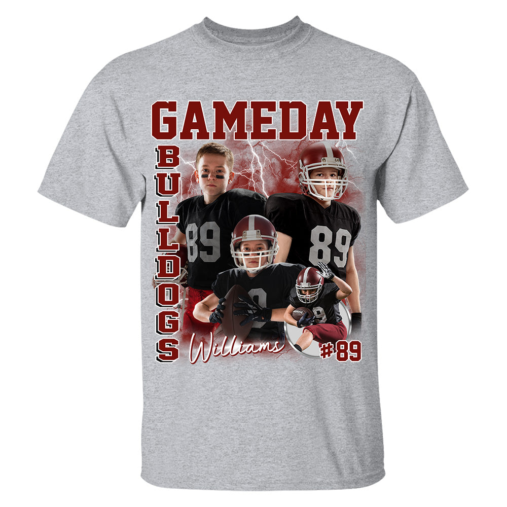 Custom Photo Vintage Graphic 90s T-shirt Football Gameday Shirt Custom Bootleg Rap Tee Tu24 Hv01